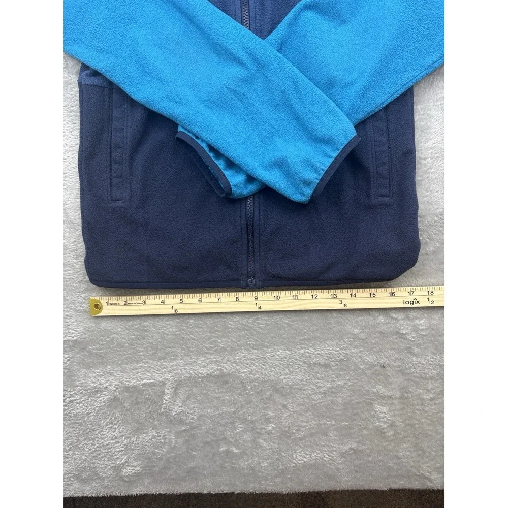 The North Face Teens Blue Glacier Zip Up Hooded Fleece Jacket Size XL 14/16